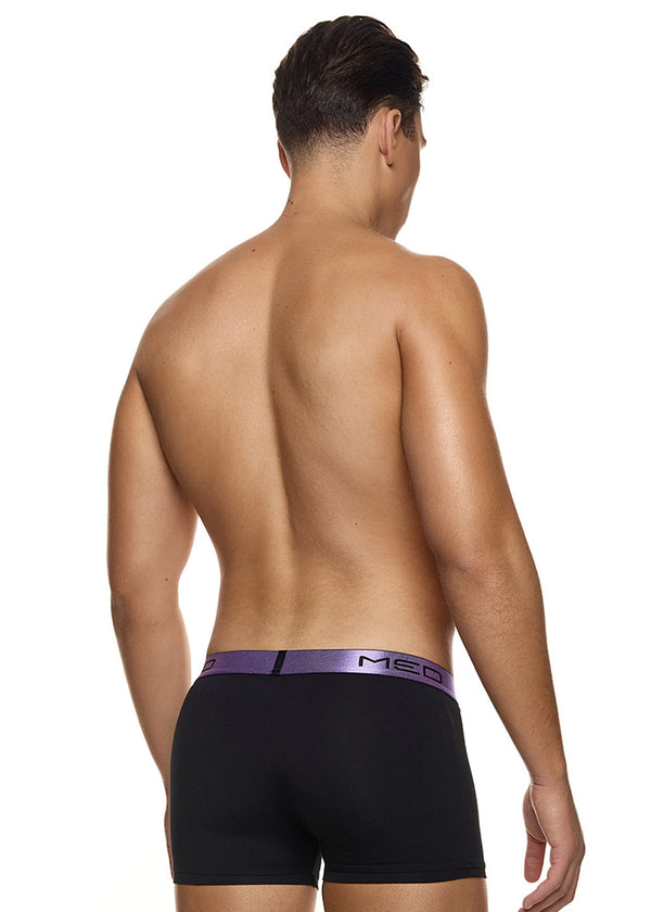 Ανδρικό εσώρουχο μπόξερ MED - LOGAN - 2112280-91-267 - lilac pattern μαύρο