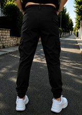 GUF CLOTHING - Ανδρικό cargo παντελόνι regular fit - Μαύρο 2212