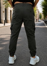 GUF CLOTHING - Ανδρικό cargo παντελόνι regular fit - Σκούρο Γκρι 2212