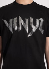 Αντρική κοντομάνικη μπλούζα - Vinyl Art Clothing - 22310-01 - dark echo logo regular fit - μαύρο