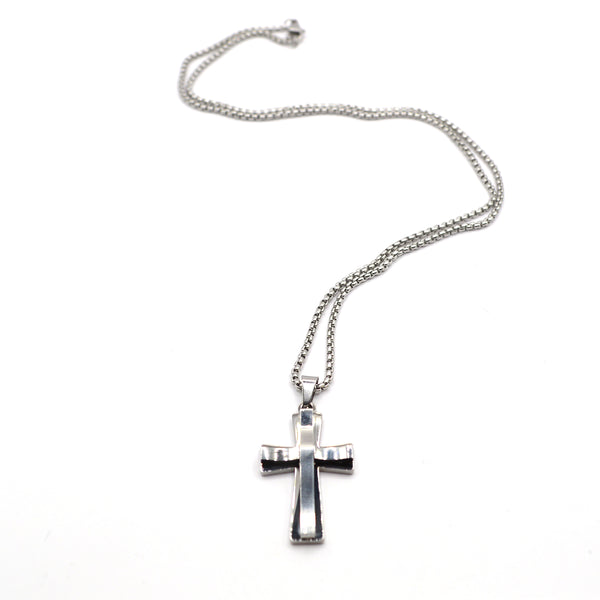 Gang - GNG104 - high quality stainless steel cross chain - silver