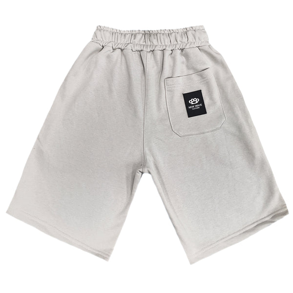 Βερμούδα New wave clothing - 231-10 - simple shorts γκρι ανοιχτό