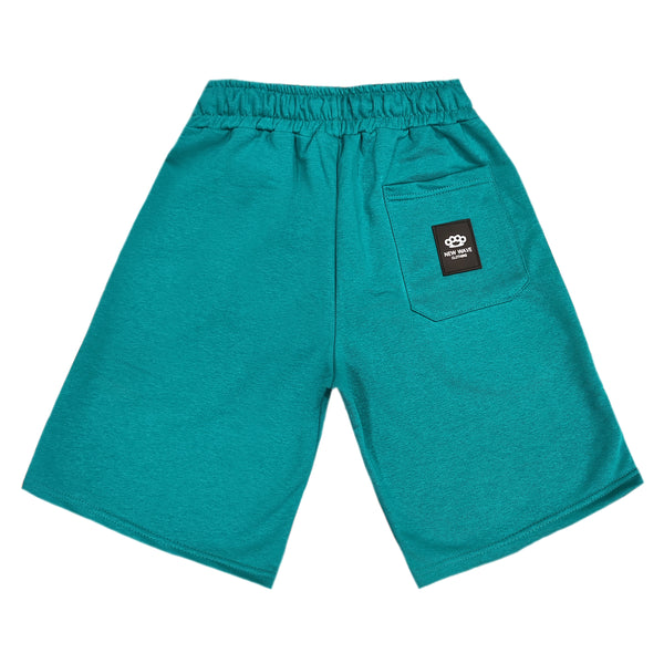 Βερμούδα New wave clothing - 231-10 - simple shorts πετρόλ