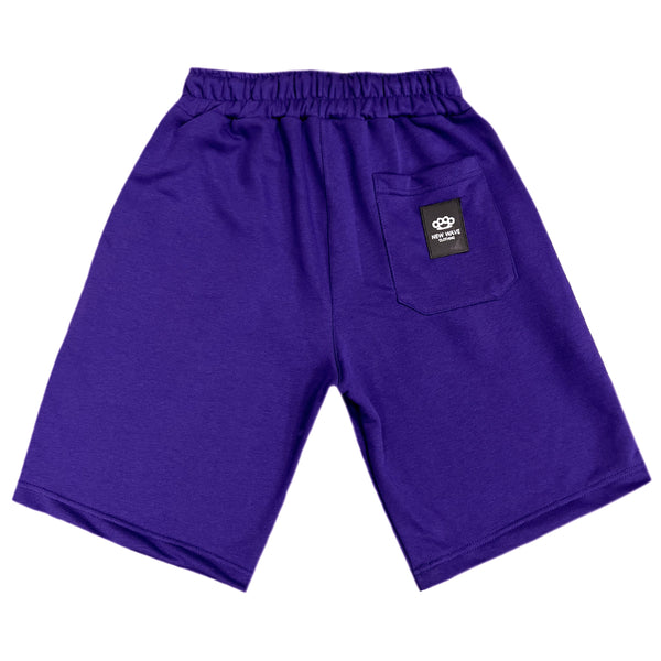 New wave clothing - 231-10 - simple shorts - purple