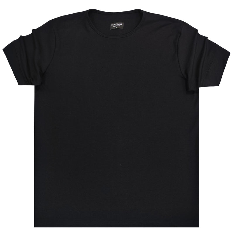 New wave clothing - 232-44 - simple t-shirt - black