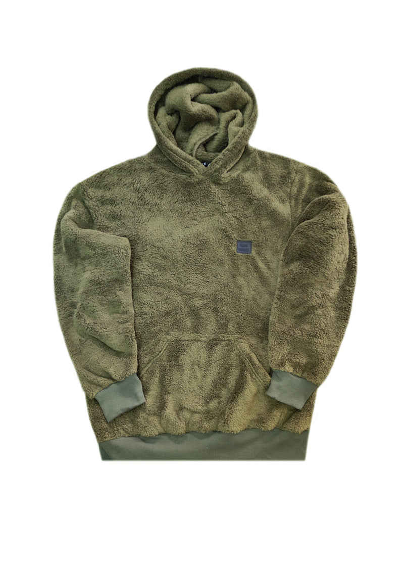 Ανδρική φούτερ με κουκούλα New wave clothing-252-45-Hoodie χακί 232-39