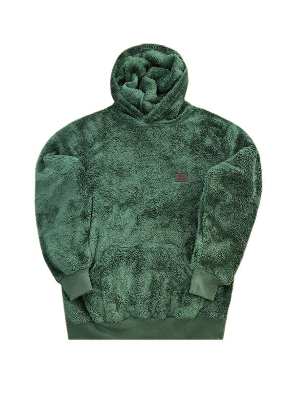 Ανδρική φούτερ με κουκούλα New wave clothing-252-45-Hoodie πράσινο 232-39