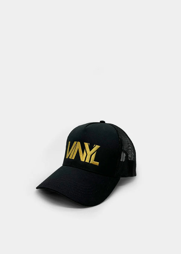 Καπέλο μαύρο με χρυσό κέντημα - Vinyl Art Clothing -  23254-01 - gold logo baseball hat μαύρο (Copy)
