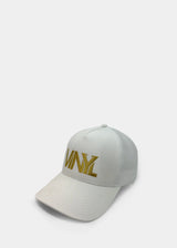 Καπέλο λευκό με χρυσό κέντημα - Vinyl Art Clothing -  23254-02 - gold logo baseball hat λευκό