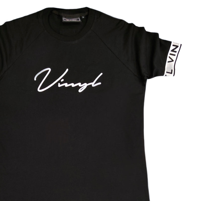 Vinyl art clothing - 23805-01 - tape cuff signature t-shirt - black