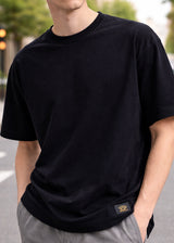 Ανδρική κοντομάνικη μπλούζα New Wave Clothing-241-01-black