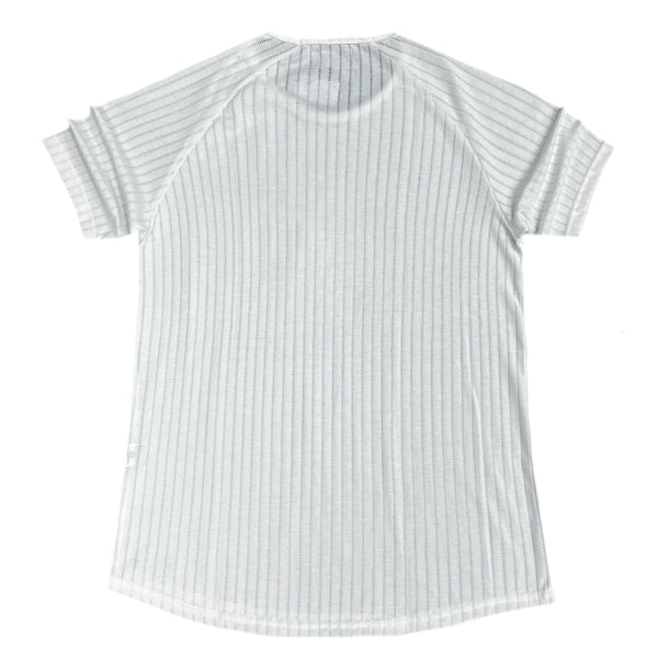 Ανδρική κοντομάνικη μπλούζα New wave clothing - 241-19 - curve λευκό
