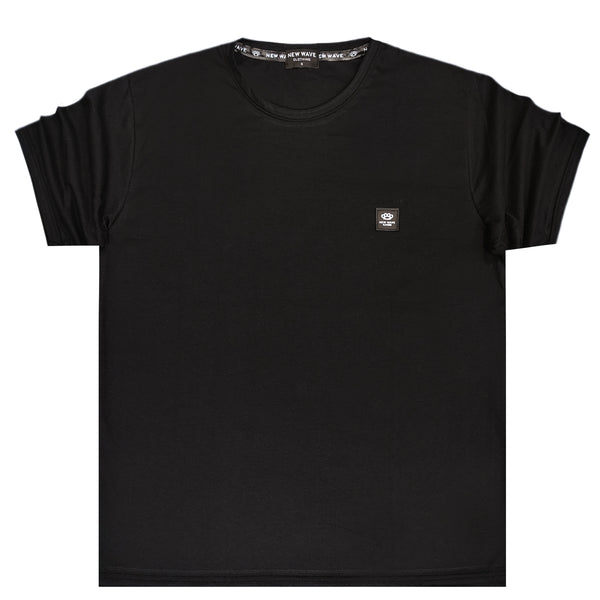 Ανδρική Κοντομάνικη Μπλούζα New wave clothing - 241-28 - music logo μαύρο