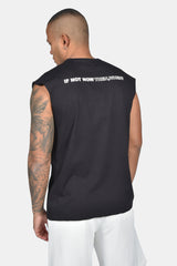 Ανδρική αμάνικη μπλούζα Two Brothers - BT-25730 - if not now logo sleeveness μαύρο