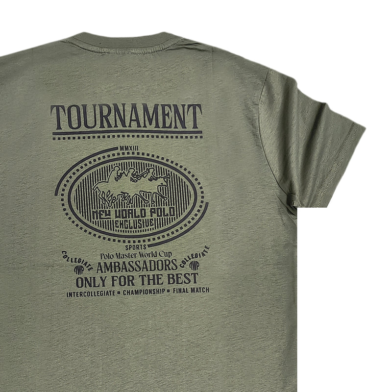 New World Polo - 24SSM20283 - tournament t-shirt - khaki