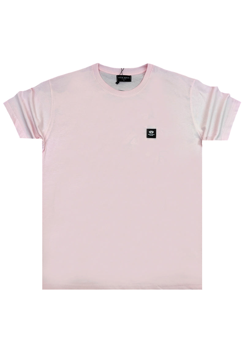 Ανδρική κοντομάνικη μπλούζα New wave clothing - 251-07 - scream loud logo ροζ