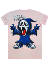 Ανδρική κοντομάνικη μπλούζα New wave clothing - 251-07 - scream loud logo ροζ