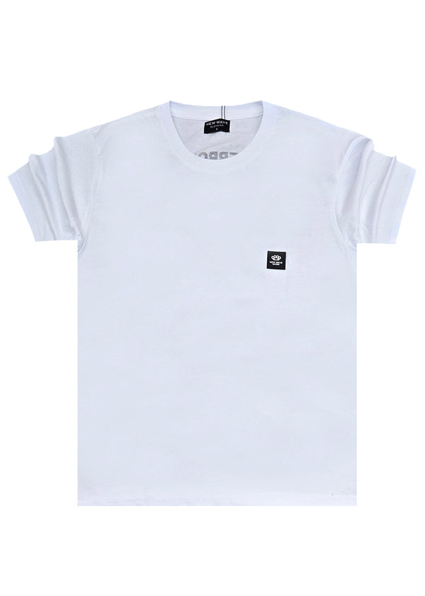 Ανδρική κοντομάνικη μπλούζα New wave clothing - 251-10 - error 404 logo λευκό