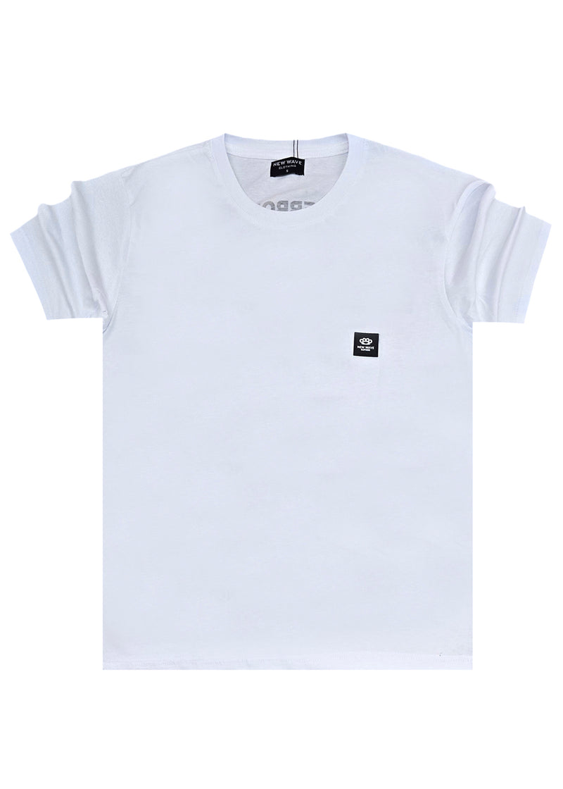 Ανδρική κοντομάνικη μπλούζα New wave clothing - 251-10 - error 404 logo λευκό