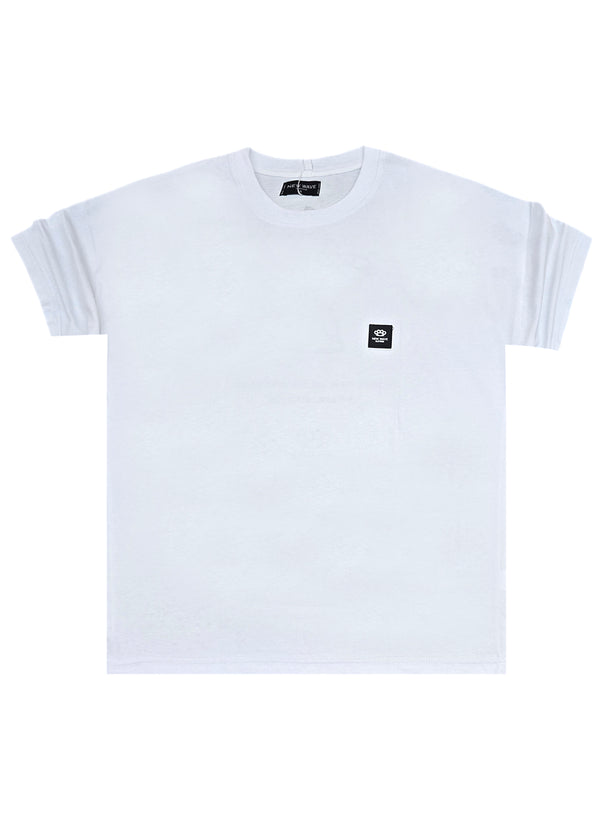 Ανδρική κοντομάνικη μπλούζα New wave clothing - 251-18 - full speed logo λευκό
