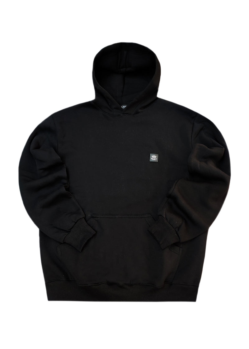 Ανδρικό φούτερ με κουκούλα New wave clothing -252-03-black hoodie-ROCK CORN