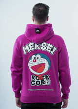 Ανδρικό φούτερ με κουκούλα New wave clothing -252-03-purple hoodie-ROCK CORN