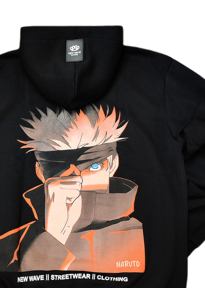 Ανδρικό φούτερ με κουκούλα New wave clothing -252-04-black hoodie-SOLDIER OF HAVEN