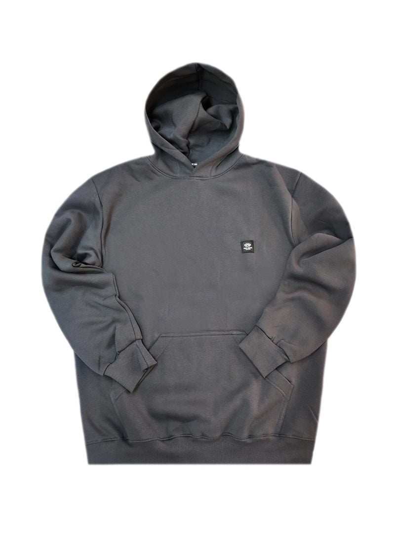 Ανδρικό φούτερ με κουκούλα New wave clothing -252-06-dark grey hoodie-ANIME