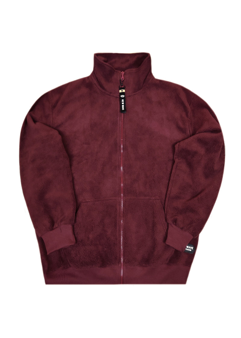 Ανδρική ζακέτα New wave clothing -252-11-μπορντό fleece