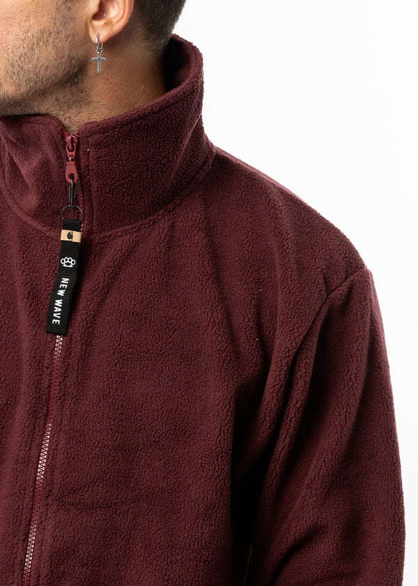 Ανδρική ζακέτα New wave clothing -252-11-μπορντό fleece