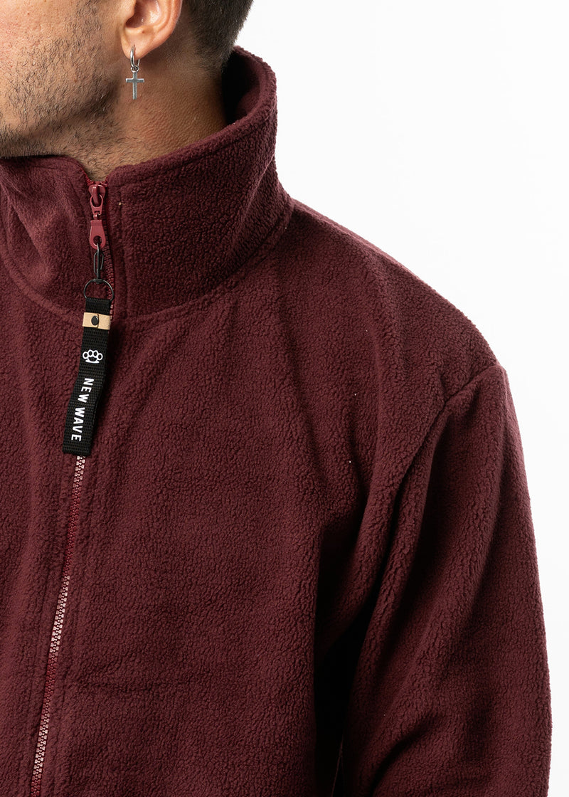 Ανδρική ζακέτα New wave clothing -252-11-μπορντό fleece