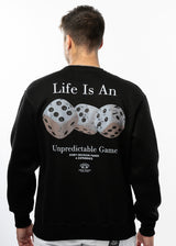 Ανδρικό φούτερ New wave clothing -252-14-black regular fit - LIFE IS A GAME