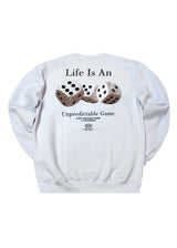 Ανδρικό φούτερ New wave clothing -252-14-white regular fit - LIFE IS A GAME