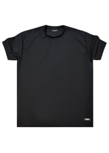 Ανδρική κοντομάνικη μπλούζα New Wave Clothing - 252-15 - fabric tee relaxed fit μαύρο