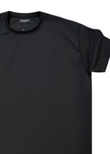 Ανδρική κοντομάνικη μπλούζα New Wave Clothing - 252-15 - fabric tee relaxed fit μαύρο