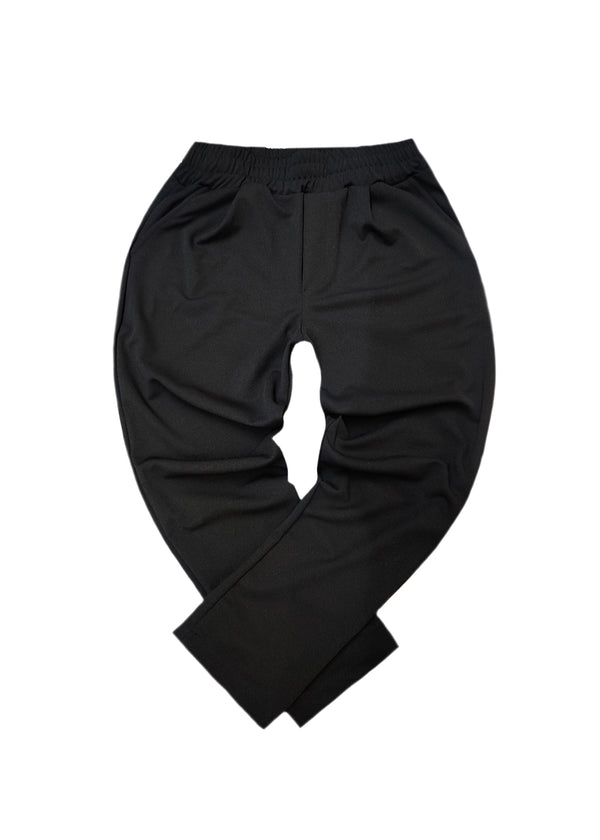 Ανδρικό υφασμάτινο παντελόνι New Wave Clothing - 252-16 - simple fabric pants regular fit μαύρο