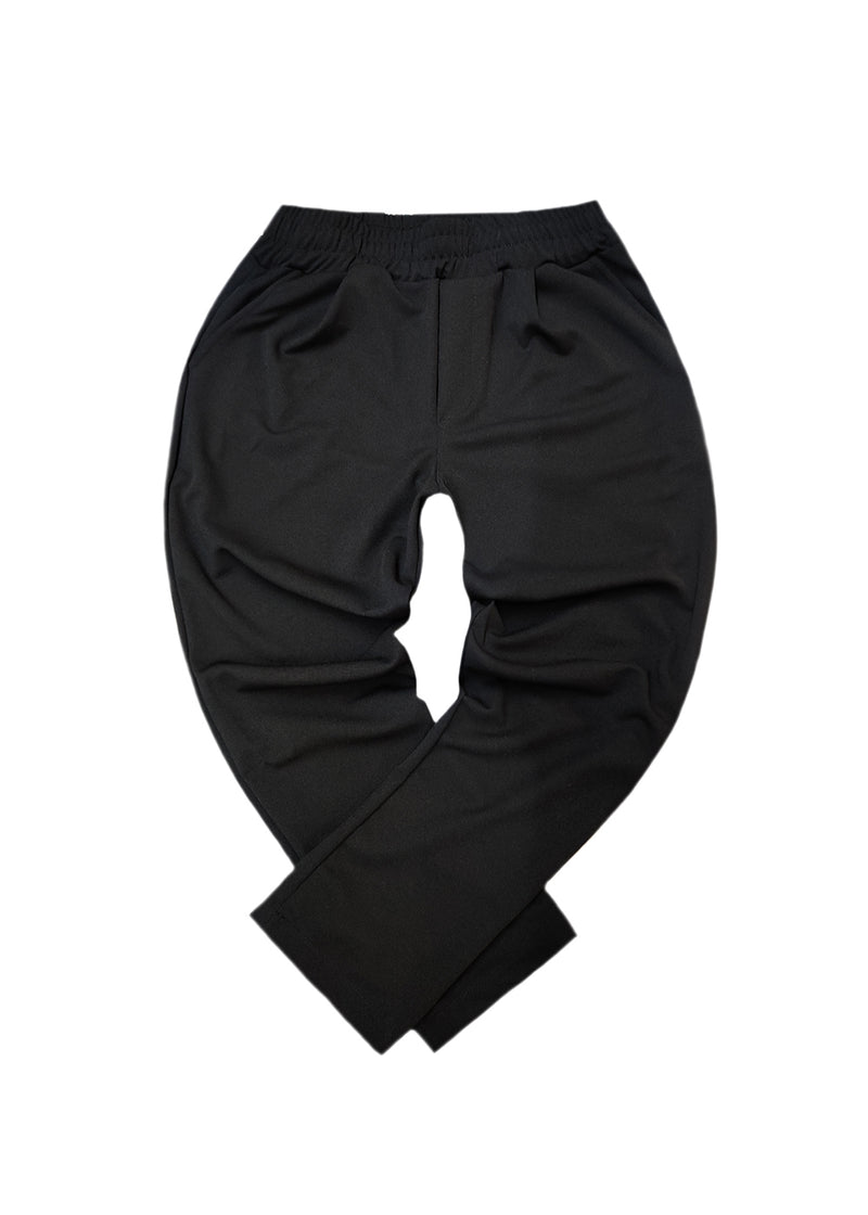 Ανδρικό υφασμάτινο παντελόνι New Wave Clothing - 252-16 - simple fabric pants regular fit μαύρο