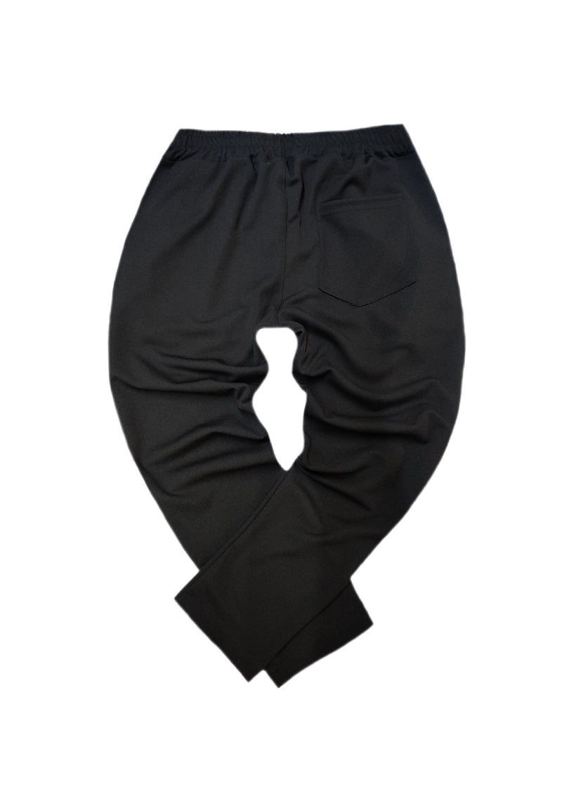 Ανδρικό υφασμάτινο παντελόνι New Wave Clothing - 252-16 - simple fabric pants regular fit μαύρο
