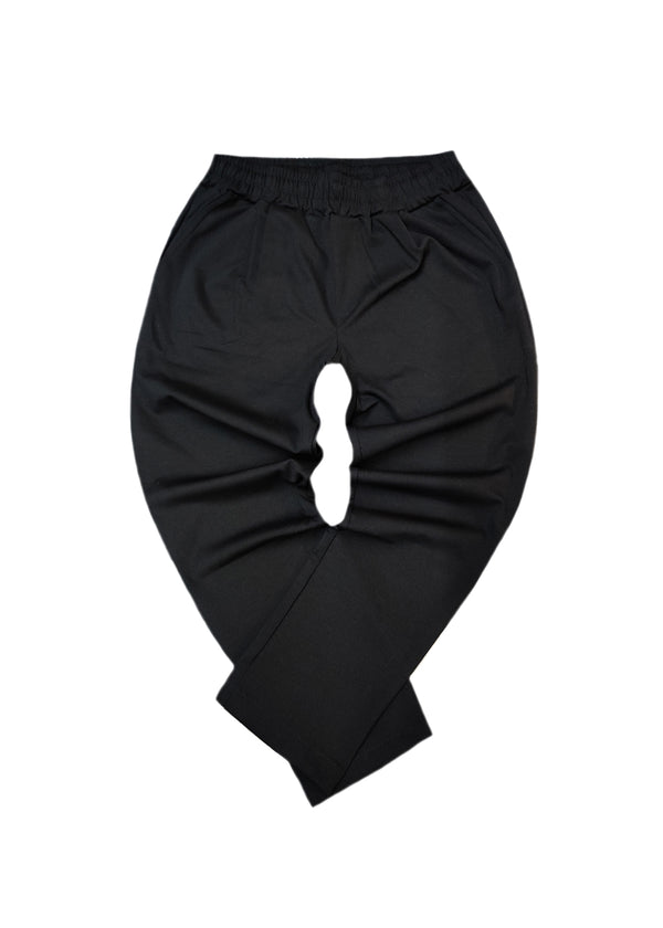 Ανδρικό υφασμάτινο παντελόνι New Wave Clothing - 252-22 - simple fabric pants regular fit  μαύρο