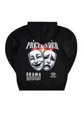 Ανδρικό φούτερ με κουκούλα New wave clothing -252-26-pretender logo regular fit μαύρο