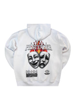 Ανδρικό φούτερ με κουκούλα New wave clothing -252-26-pretender logo regular fit λευκό