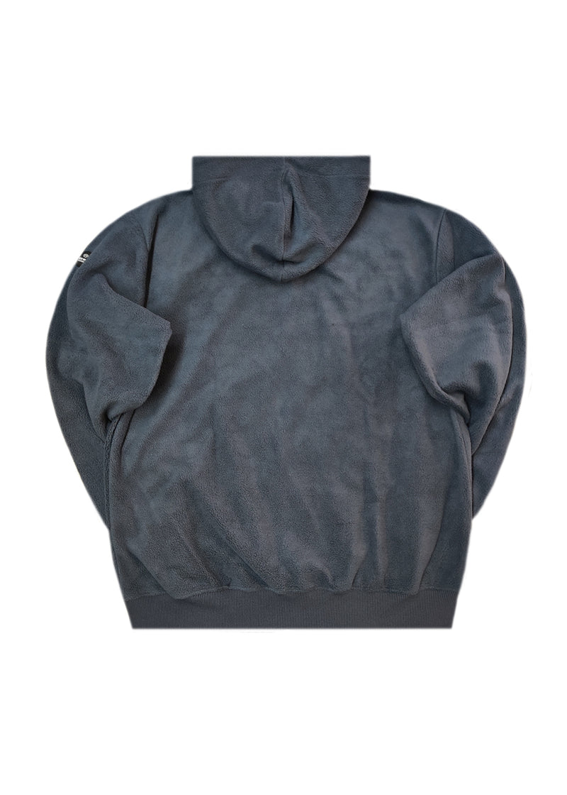 Ανδρική φούτερ με κουκούλα New Wave Clothing 252-27 fleece ανθρακί