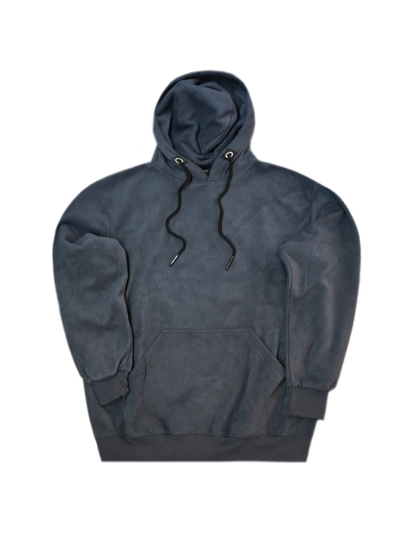 Ανδρική φούτερ με κουκούλα New Wave Clothing 252-27 fleece ανθρακί