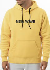 Ανδρικό φούτερ με κουκούλα New Wave Clothing -252-30-NEW WAVE logo yellow