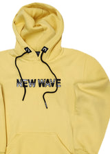 Ανδρικό φούτερ με κουκούλα New Wave Clothing -252-30-NEW WAVE logo yellow