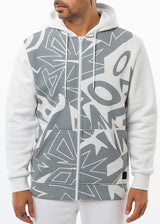 Ανδρική ζακέτα με κουκούλα New wave clothing-252-37-white-grey relief