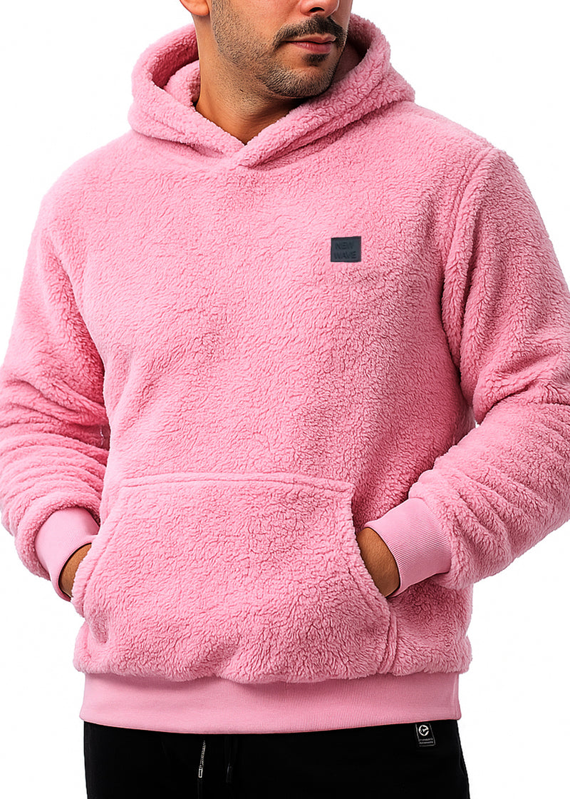 Ανδρική φούτερ με κουκούλα New wave clothing-252-45-Hoodie ροζ 232-39