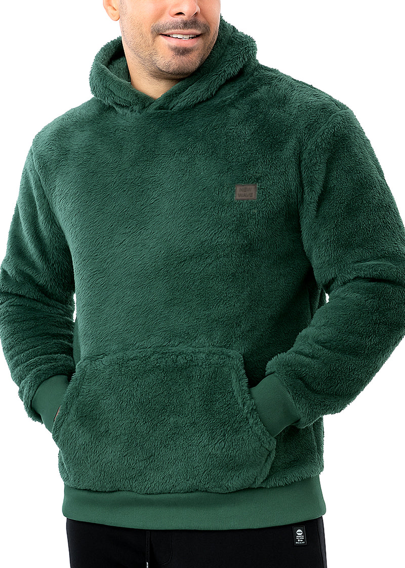 Ανδρική φούτερ με κουκούλα New wave clothing-252-45-Hoodie πράσινο 232-39