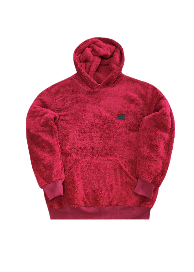 Ανδρική φούτερ με κουκούλα New wave clothing-252-45-Hoodie κόκκινο 232-39