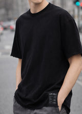 Ανδρική κοντομάνικη μπλούζα New Wave Clothing-261-03-black